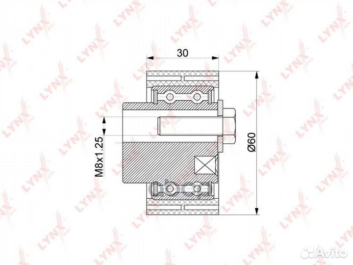 Ролик натяжной ремня грм citroen jumper (230, 2