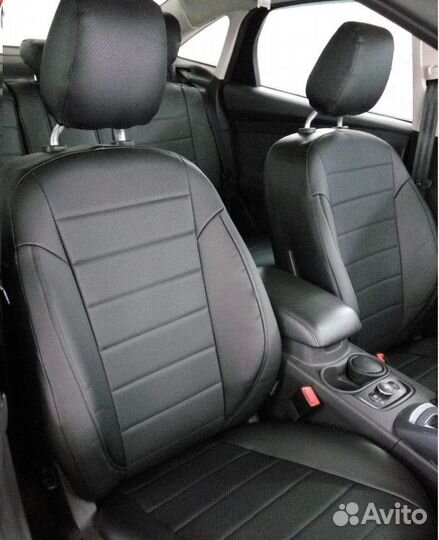 Авточехлы Автопилот экокожа чёрн. +чёрный