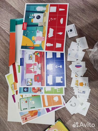 Развивающие книги, карточки, трафареты, раскраска