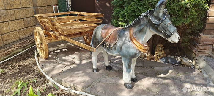 Большая телега - арба и ослик комплект