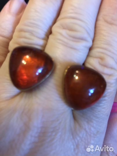Запанки янтарные старинные 2 вида