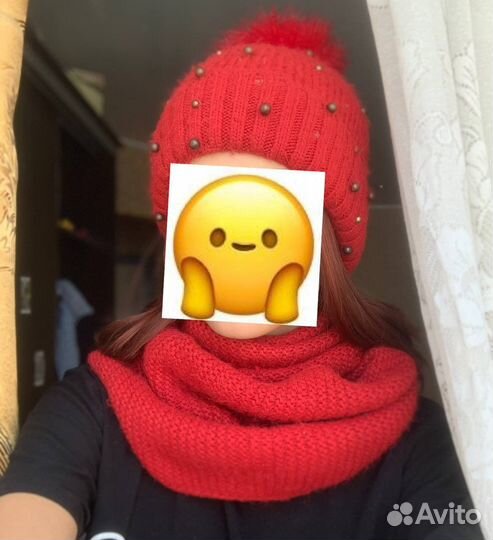 Зимняя шапка.Шарф.Комплект