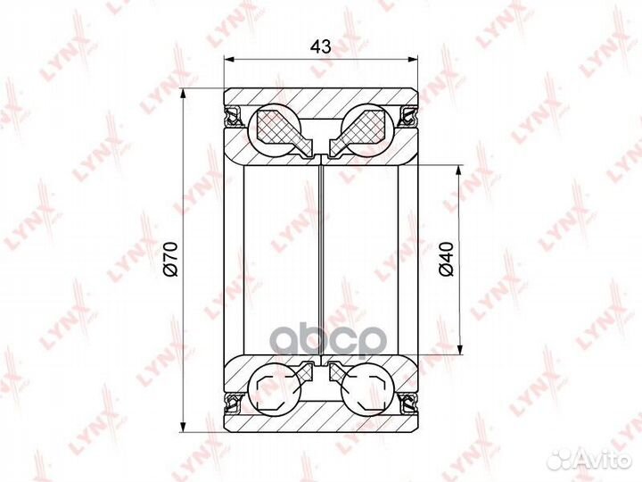 WB-1337 Подшипник ступицы lynxauto WB-1337 lynx