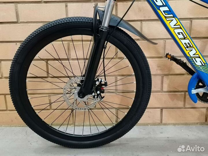 Велосипед на колёсах 24 дюйма, синий