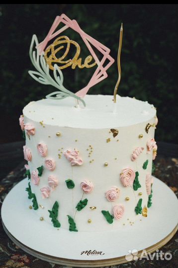 Топпер в торт на годик