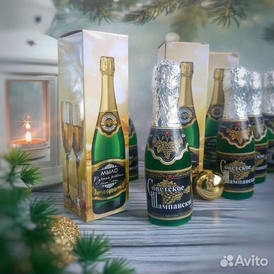 Мыло ручной работы шампанское, Виски в подарок