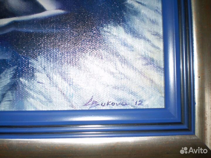 Картина-Зимний Сон, холст, масло. Acrylic oil canv