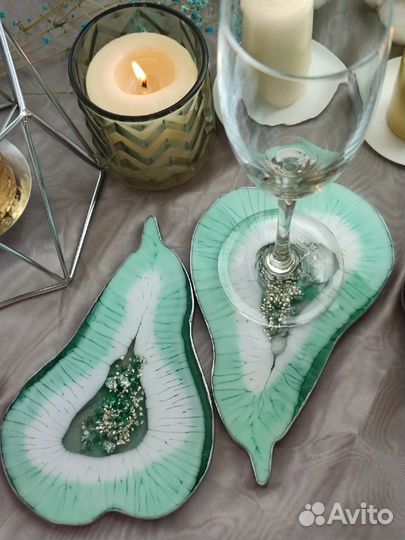 Подарочный винный набор из эпоксидной смолы