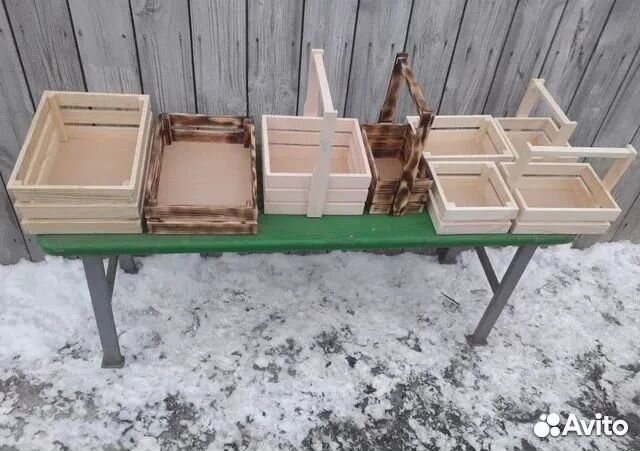 Ящики деревянные, декоративные для цветов