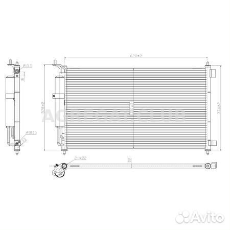 Радиатор кондиционера krauf KRC1283RR