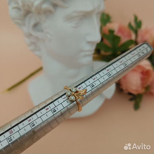 Золотое кольцо с бриллиантами, СССР, 583 проба