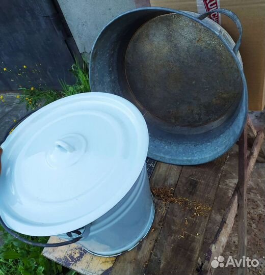 Ведро Эмалированное.Таз Оцинковка