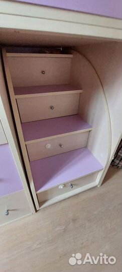 Кровать-чердак малыш дуб ирис