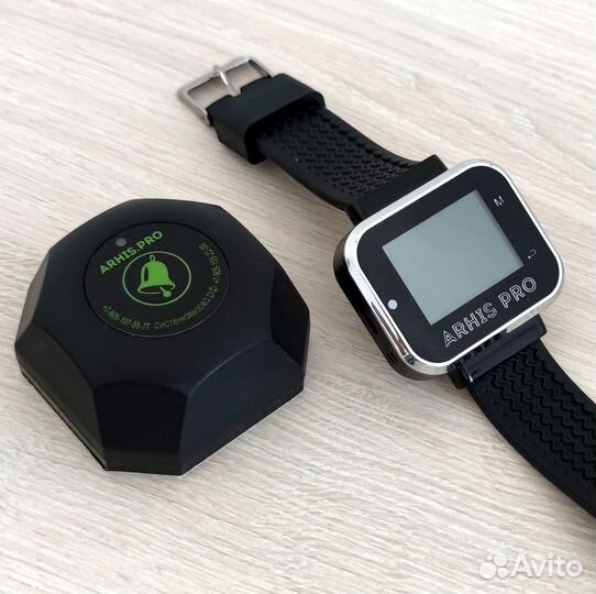 Кнопка вызова официанта модель Бургер с часами