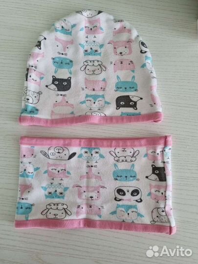 Комплект шапка, снуд