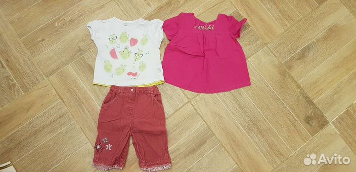 Одежда пакетом на девочку примерно с 9-10 мес и до