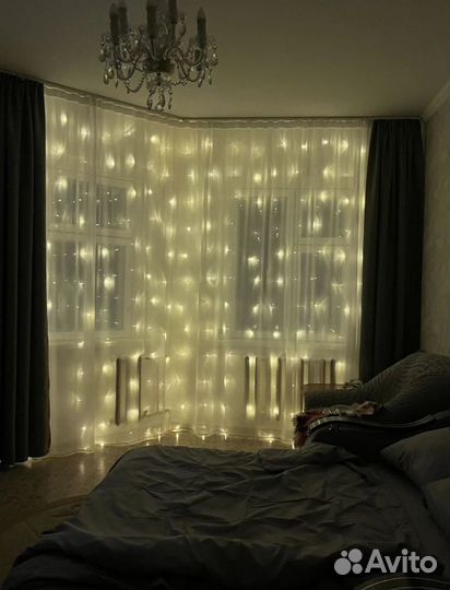 Гирлянда штора 3х3 новая