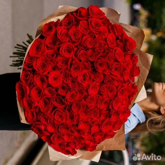 Букет из 101 красных роз Цветы Владимир