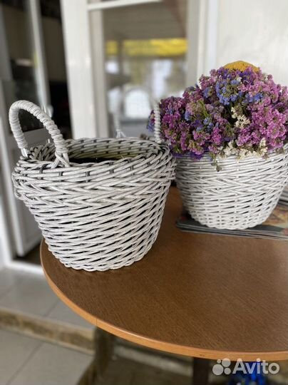 Кашпо из исскуственного ротанга