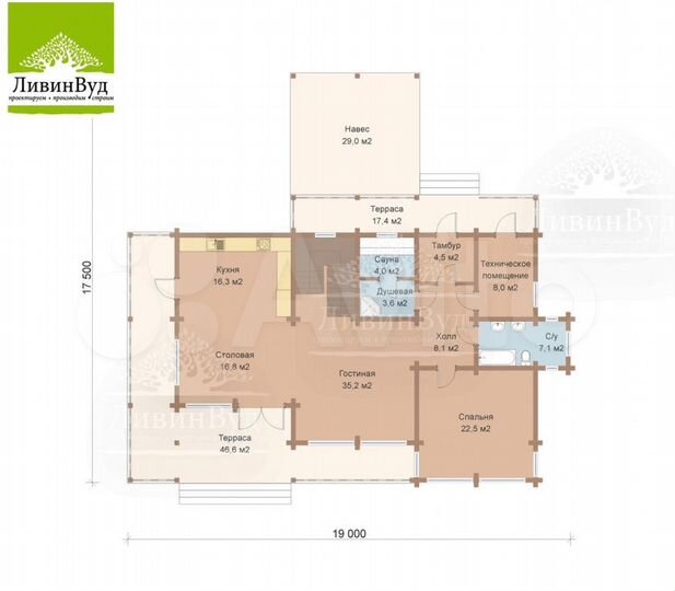 Коттедж 301 м² на участке 15 сот.