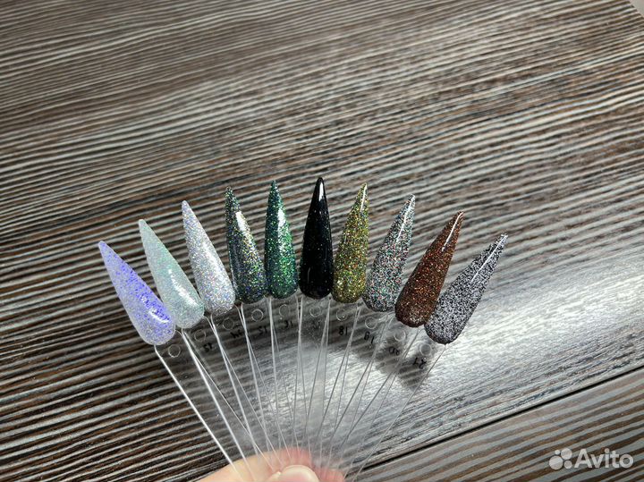 Втирка для ногтей, блестки, сахарный песок