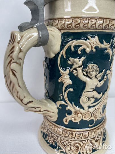 Антикварная пивная кружка Густав Тинвибель