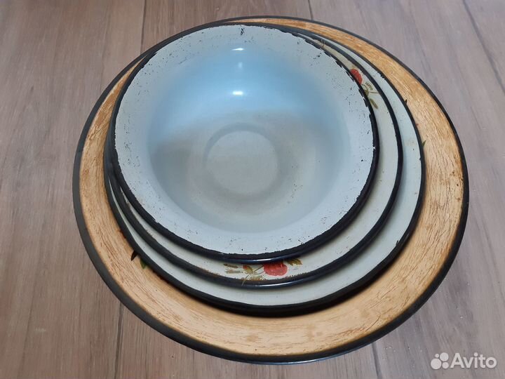 Блюдо металлическое СССР (4 шт.)