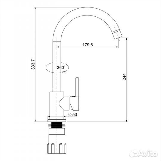 Смеситель для кухни Splenka S201.40.05, сатин