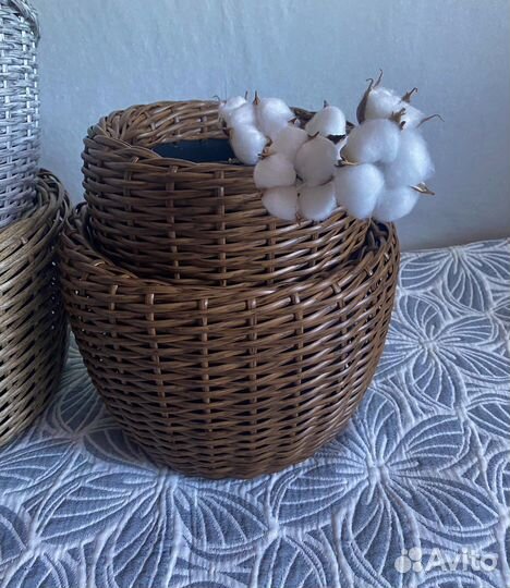 Горшок садовый из полиротанга