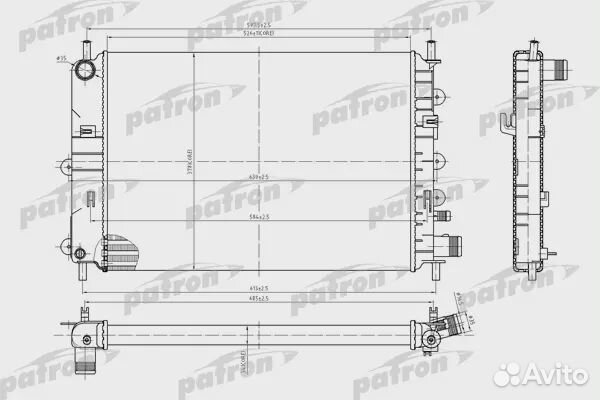 Patron PRS3434 Радиатор системы охлаждения ford: escort, orion 1.8D/TD, 90