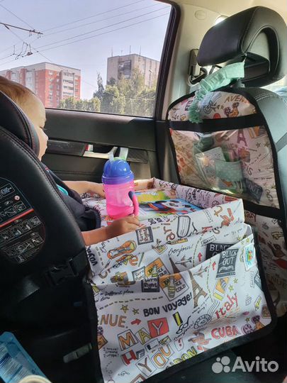 Дорожный столик и защитная накидка на кресло