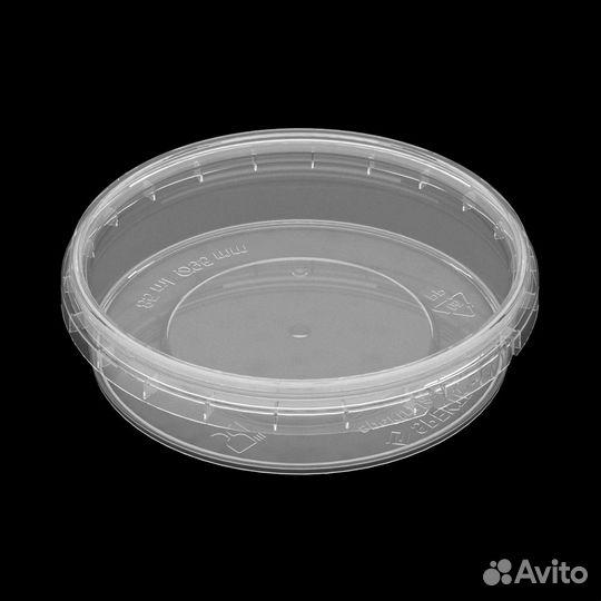 Ведро пластиковое с крышкой, 1 литр