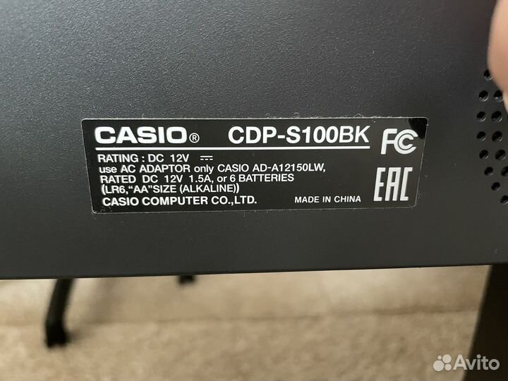Цифровое пианино casio CDP-S100 черный 88 клавиш