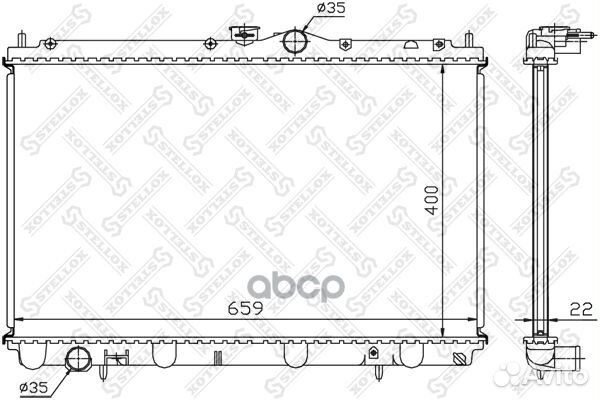 Радиатор системы охлаждения 10-25096-SX Stellox