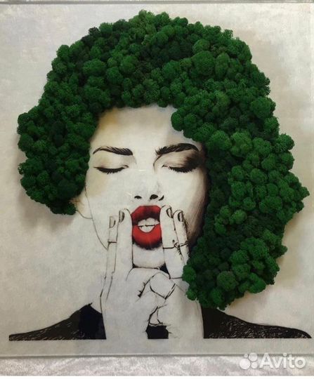 Декор из мха