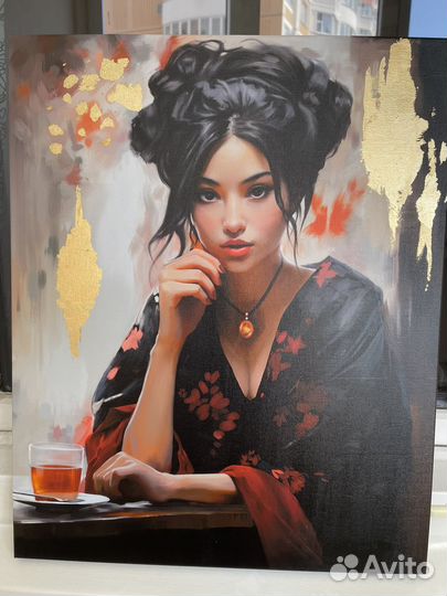 Картина на холсте с поталью