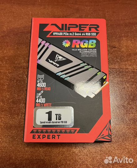 Накопитель SSD 1Tb Patriot Viper M.2 4600/4400 RGB