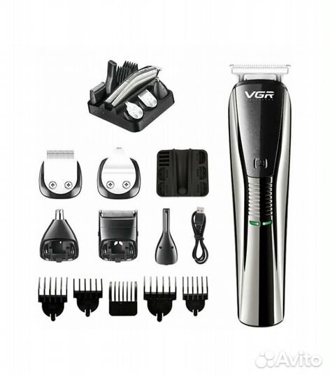 Машинка для стрижки 6 в 1 VGR V-029, серебристый