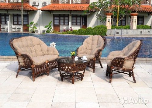 Комплект мебели из натурального ротанга. Индонезия