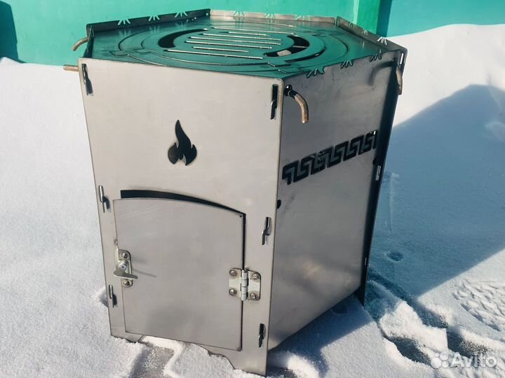 Печь под казан 3 мм с дверцей