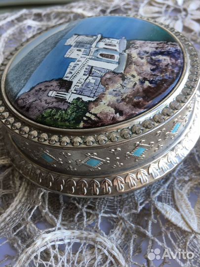 Шкатулка пудреница Ленэмальер