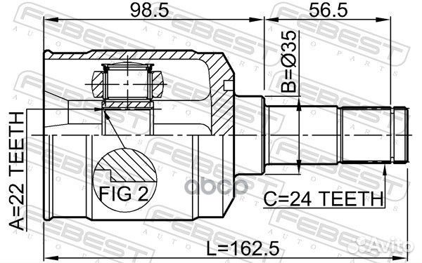 0511323FLH шрус внутренний к-кт Mazda 323 BG 1