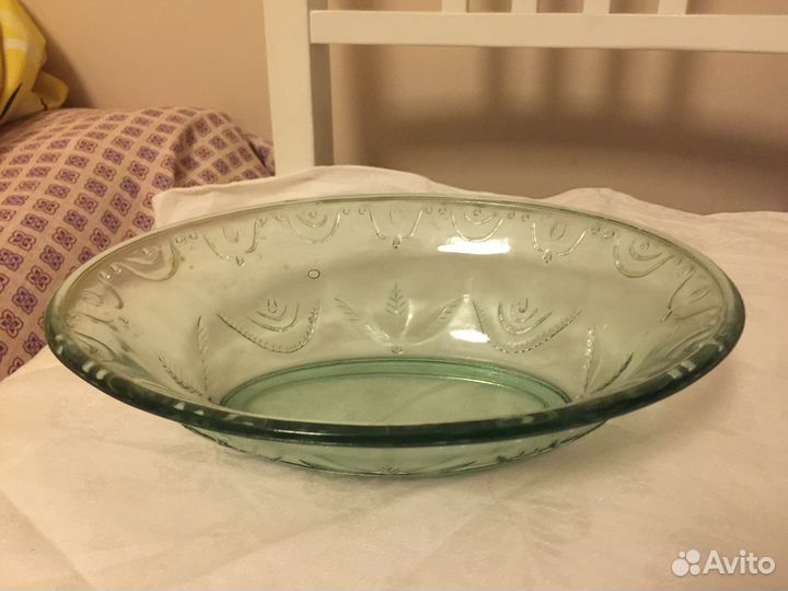 Стеклянная цветная посуда СССР