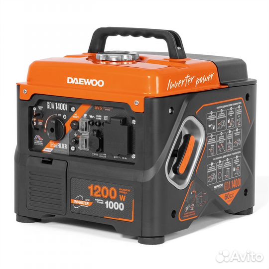 Инверторный генератор daewoo GDA 1400i