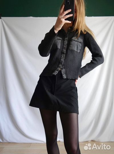 Винтажная хлопковая кофта на пуговицах