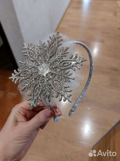 Ободок новогодний для костюма Снежинка