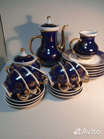 Сервизы кофейный,чайный кобальт СССР