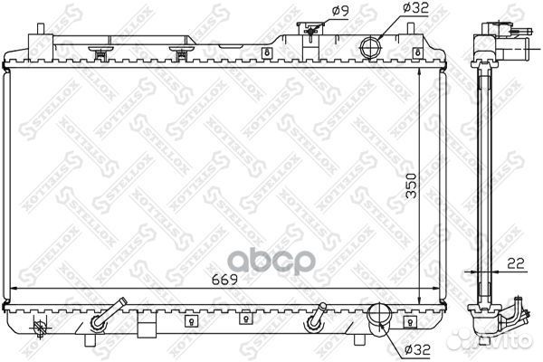 10-25050-SX радиатор системы охлаждения АКПП H