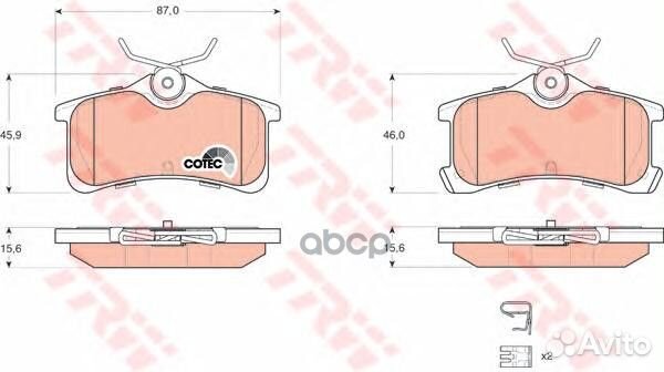 Колодки тормозные дисковые зад GDB3334 GDB3
