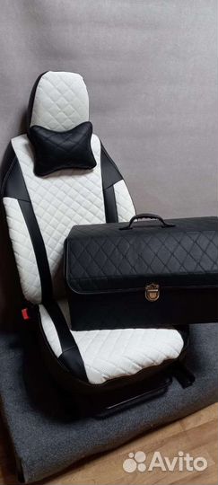 Чехлы Ниссан Кашкай Франт белая экокожа